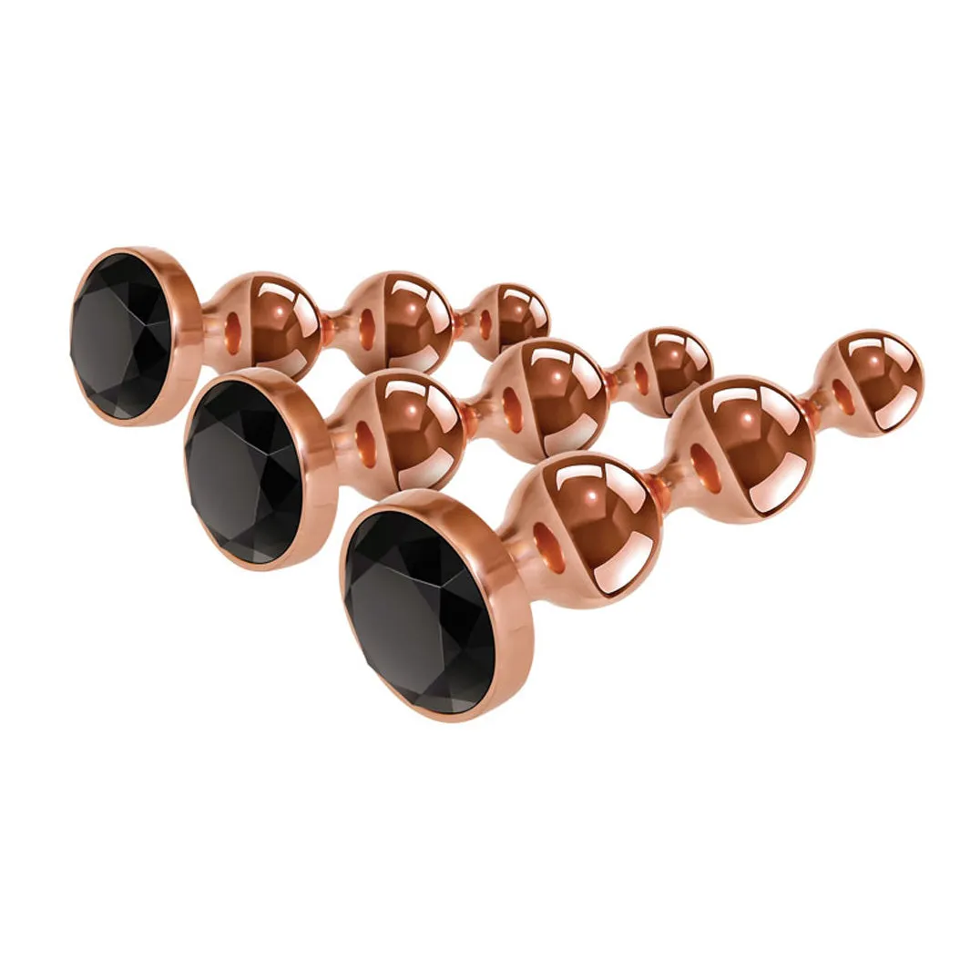 Gender X Gold Digger Rose Gold Anal Beads Set