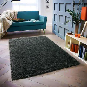 Glamour Luxury Soft Shaggy with Silver Specks, Dark Grey,160x230cm