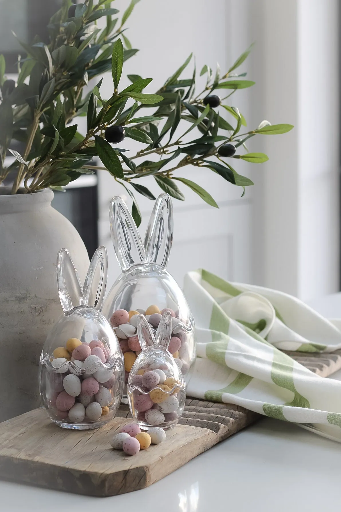Glass Bunny Ears Jar