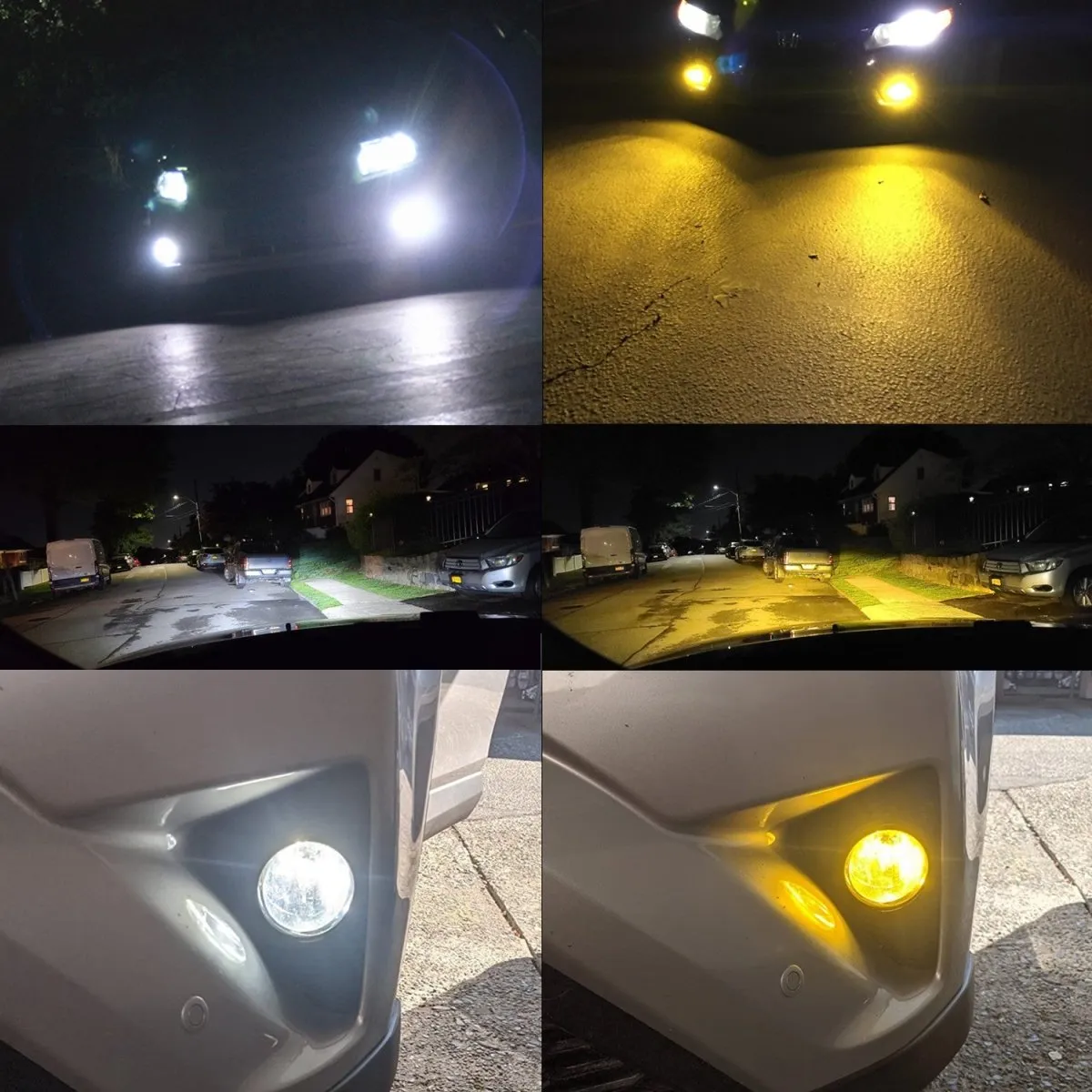 H8 H9 H11 LED Switchback White/Yellow Forward Lightings, Fog Lights Bulbs