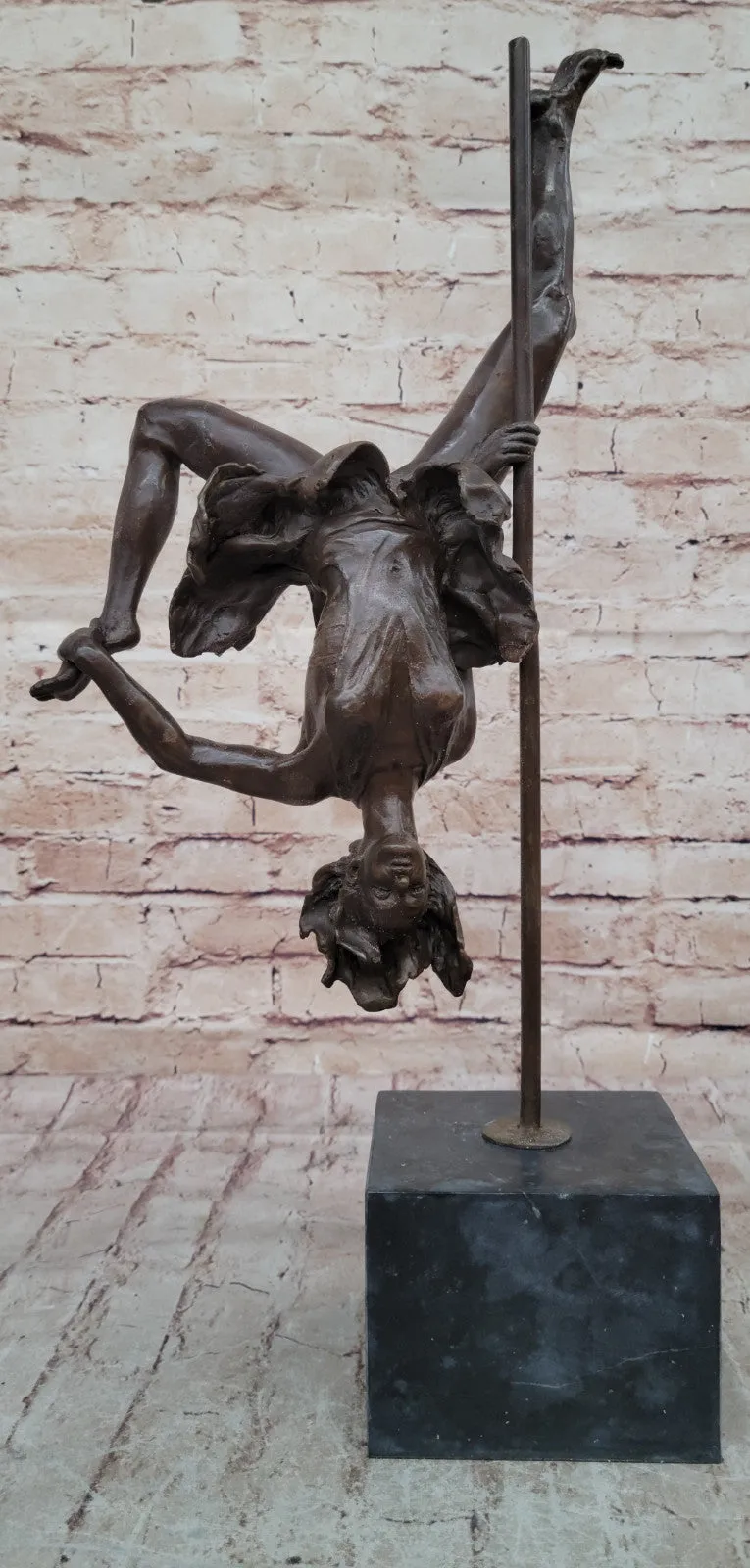 Hand Made Aldo Vitale Gymnast Bronze Sculpture Female Dancer Collectible  Movie Prop