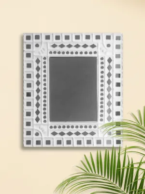 Handmade White Mirror on Mirrors Wall Decor