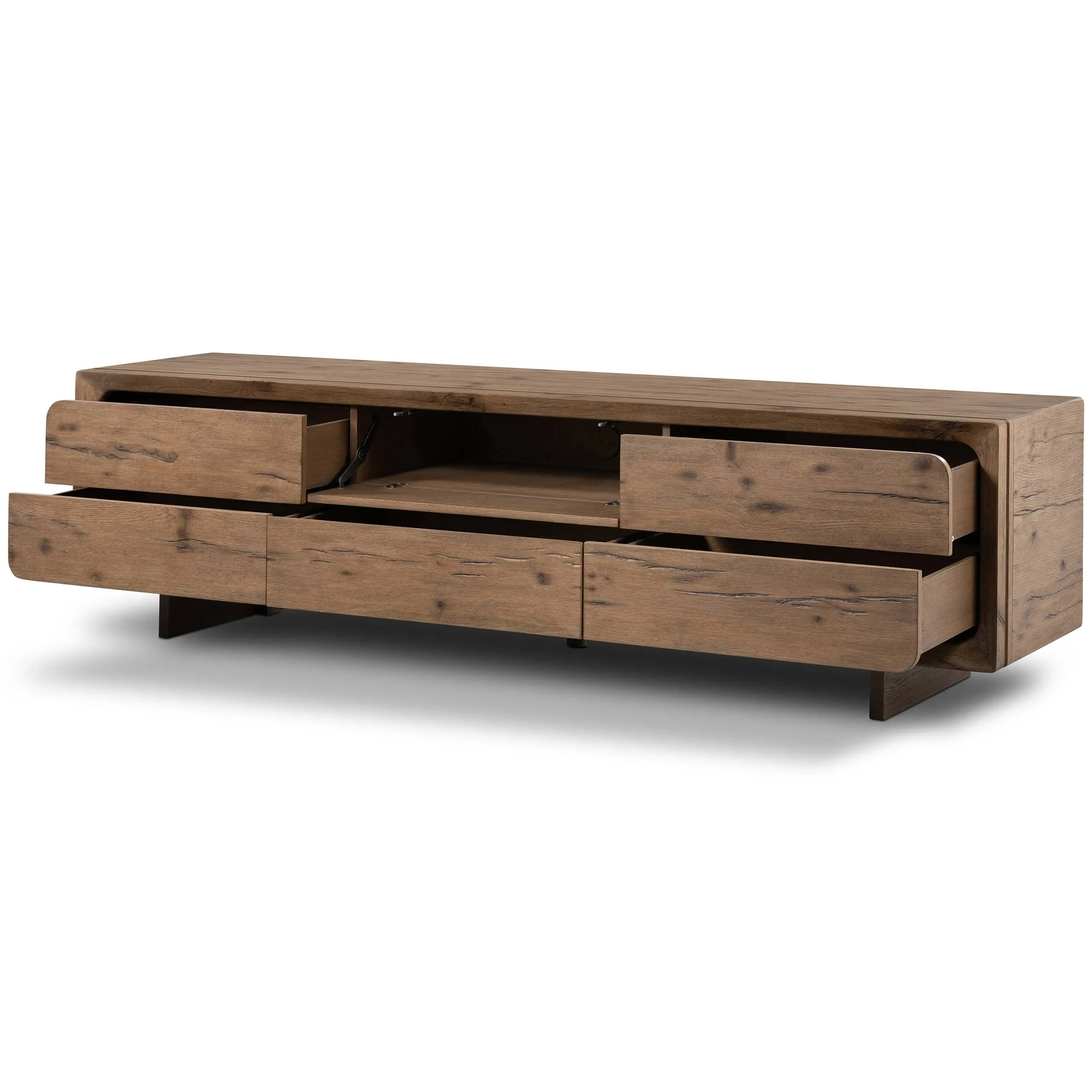 Henry Media Console, Rustic Grey