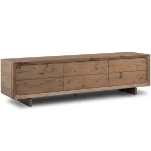 Henry Media Console, Rustic Grey