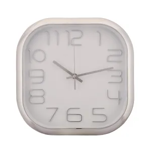 Homestic Wall Clock | Fancy Watch Wall Clocks | Office Wall Clock | Clock for Living Room | Clock for Bedroom | Clock for Hall | Machinery-Quartz | 12 Inch | 2016B-Silver