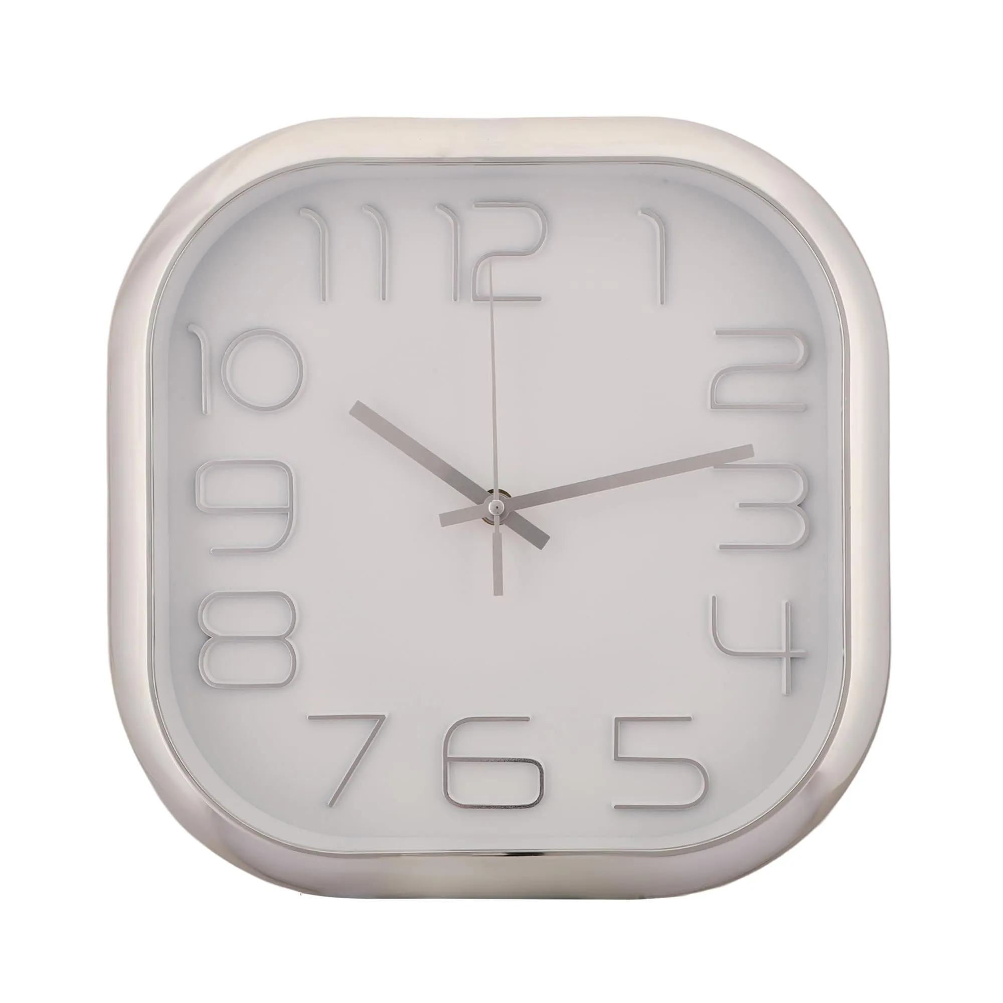 Homestic Wall Clock | Fancy Watch Wall Clocks | Office Wall Clock | Clock for Living Room | Clock for Bedroom | Clock for Hall | Machinery-Quartz | 12 Inch | 2016B-Silver