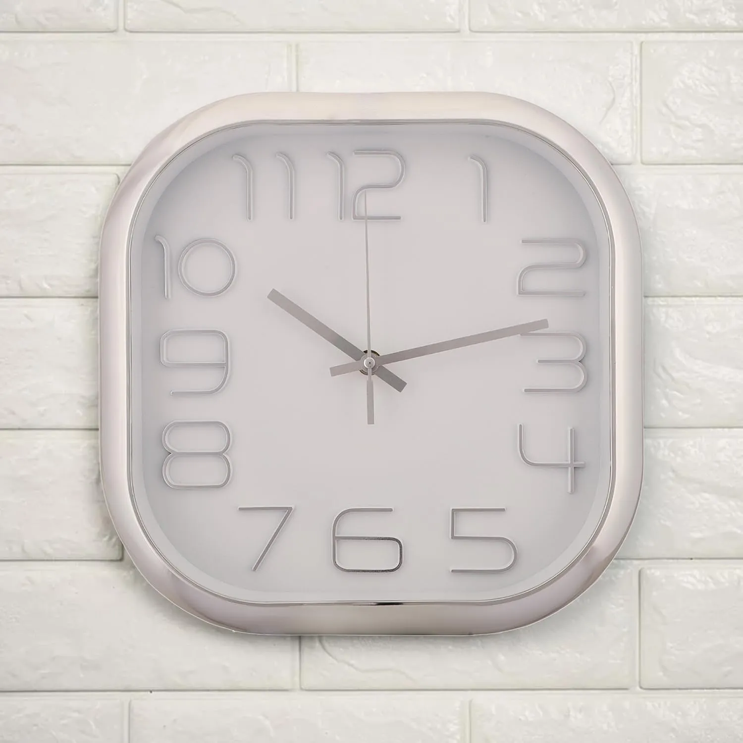 Homestic Wall Clock | Fancy Watch Wall Clocks | Office Wall Clock | Clock for Living Room | Clock for Bedroom | Clock for Hall | Machinery-Quartz | 12 Inch | 2016B-Silver