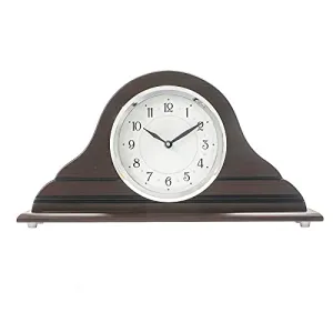 INDIANA CRAFT Horizontal Wooden Case English Numbers Analog Table Clock for Office Desk Home Decorations Gifts (Size: 40 x 6 x 20.5 CM | Weight: 940 Gram | Colour: Rosewood)