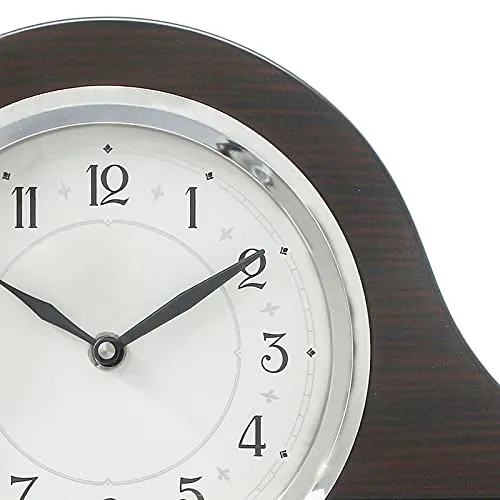 INDIANA CRAFT Horizontal Wooden Case English Numbers Analog Table Clock for Office Desk Home Decorations Gifts (Size: 40 x 6 x 20.5 CM | Weight: 940 Gram | Colour: Rosewood)