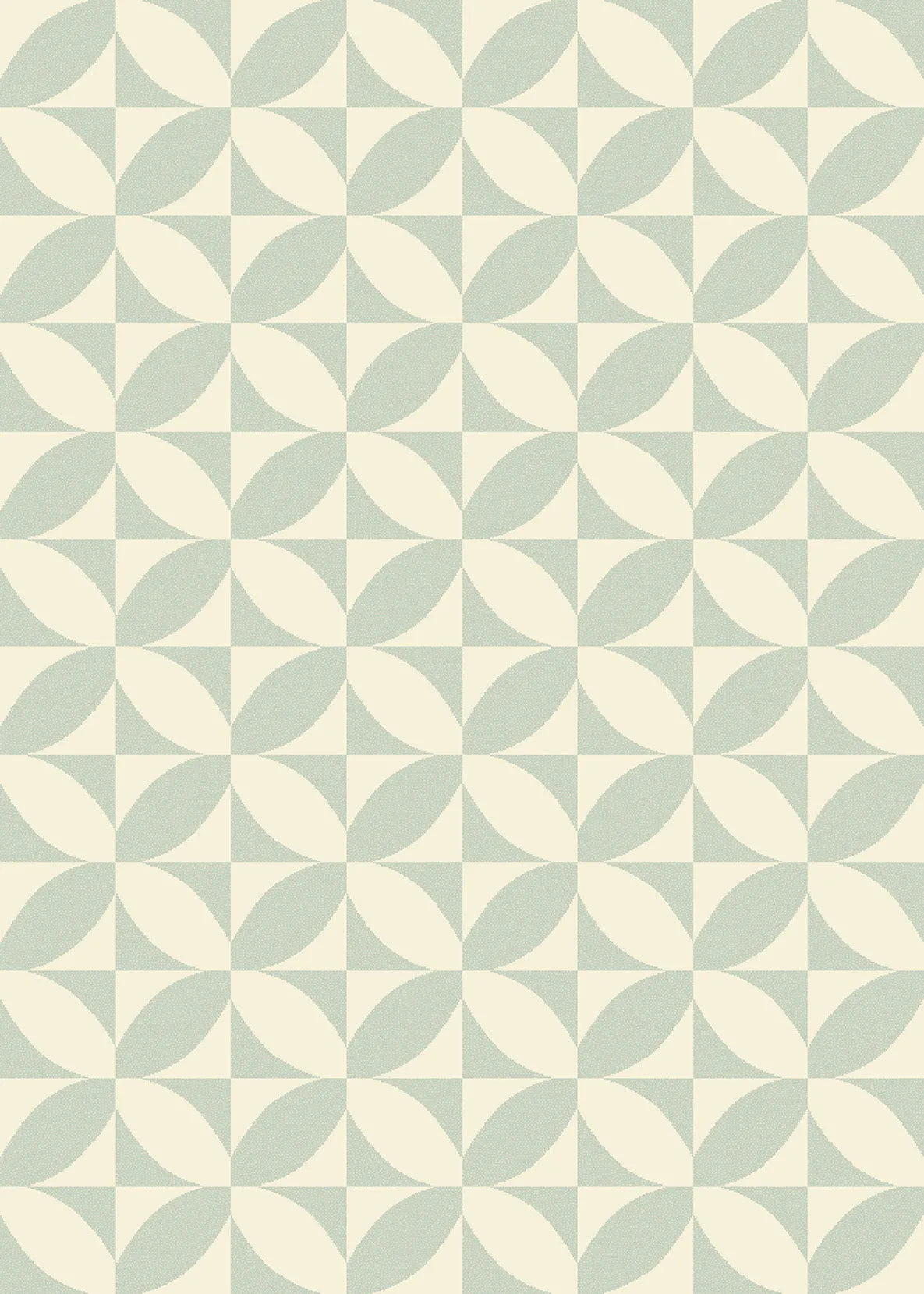 Kaleidescope Patterned 2 Tone Rug-Cream/Light Grey-Small