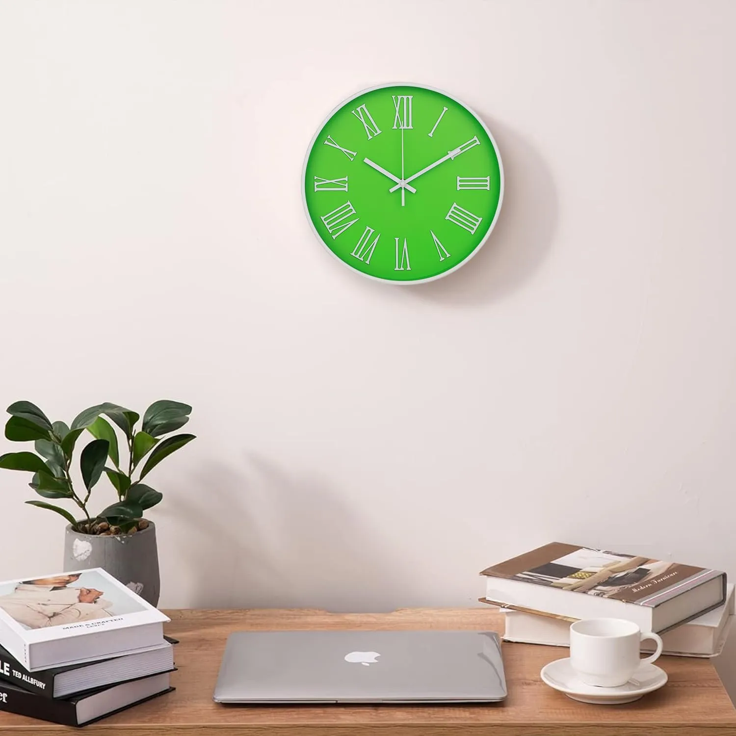Kuber Industries Wall Clock | Fancy Watch Wall Clocks | Office Wall Clock | Clock for Living Room | Clock for Bedroom | Clock for Hall | Machinery-Quartz | 12 Inch | F-Green