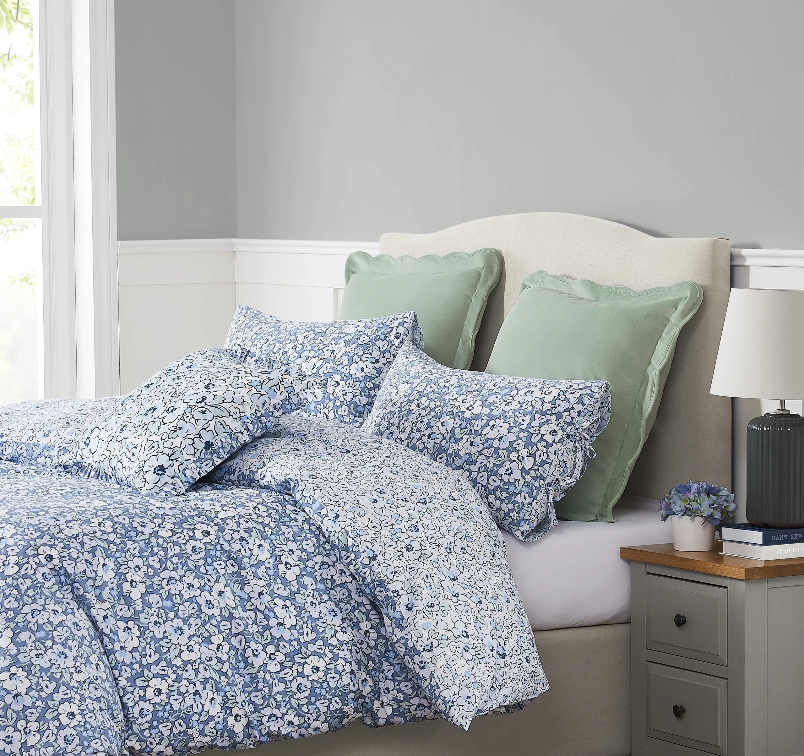 Libby Blue Cushion by Laura Ashley