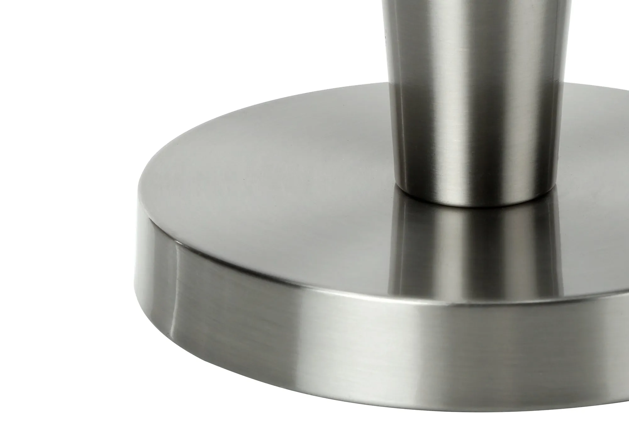 LightSet 2.0: 24"H USB Table Lamp - Sleek Nickel Metal & Grey Shade - Contemporary Illumination