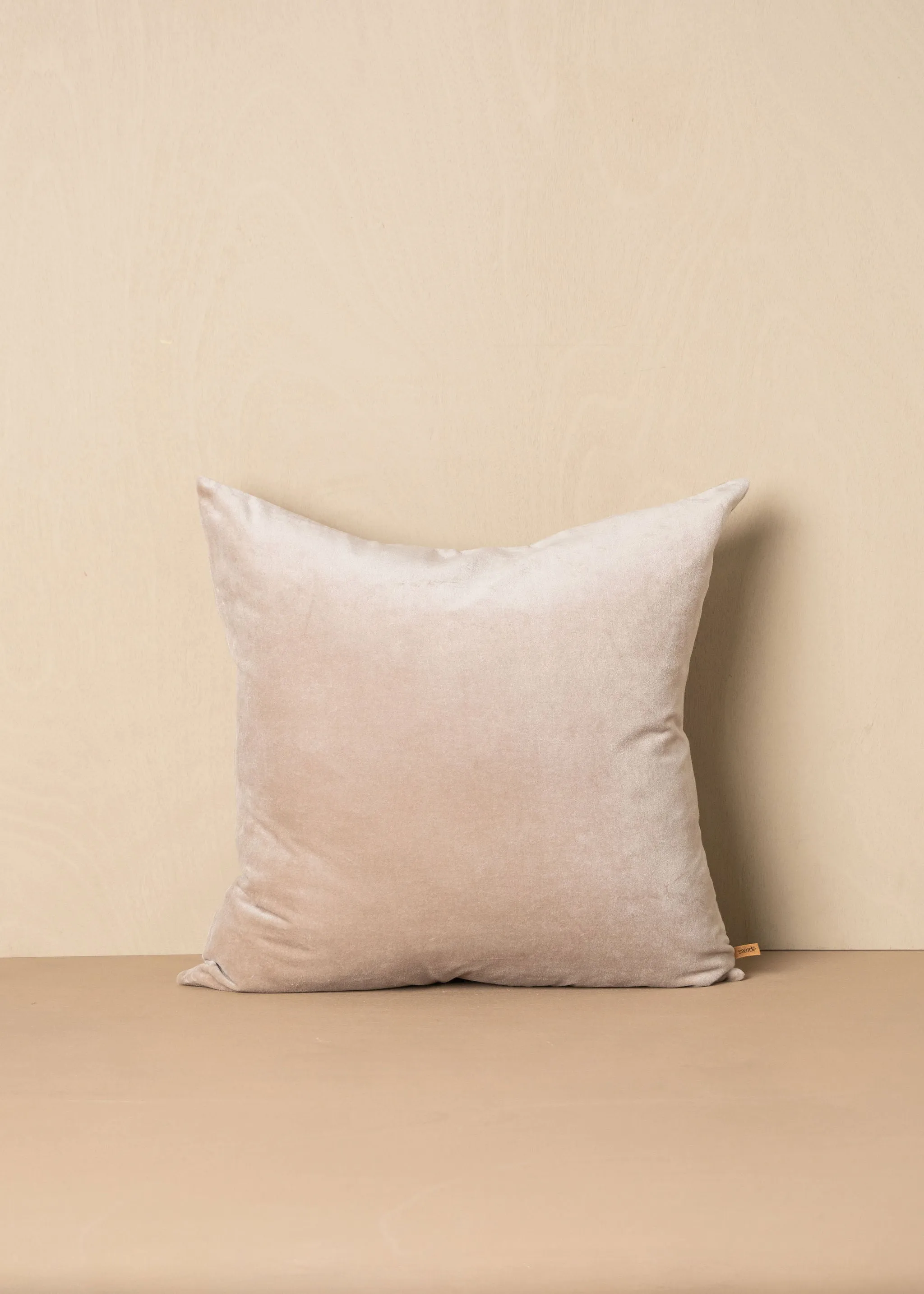 Linen/Velvet Cushion | Stone