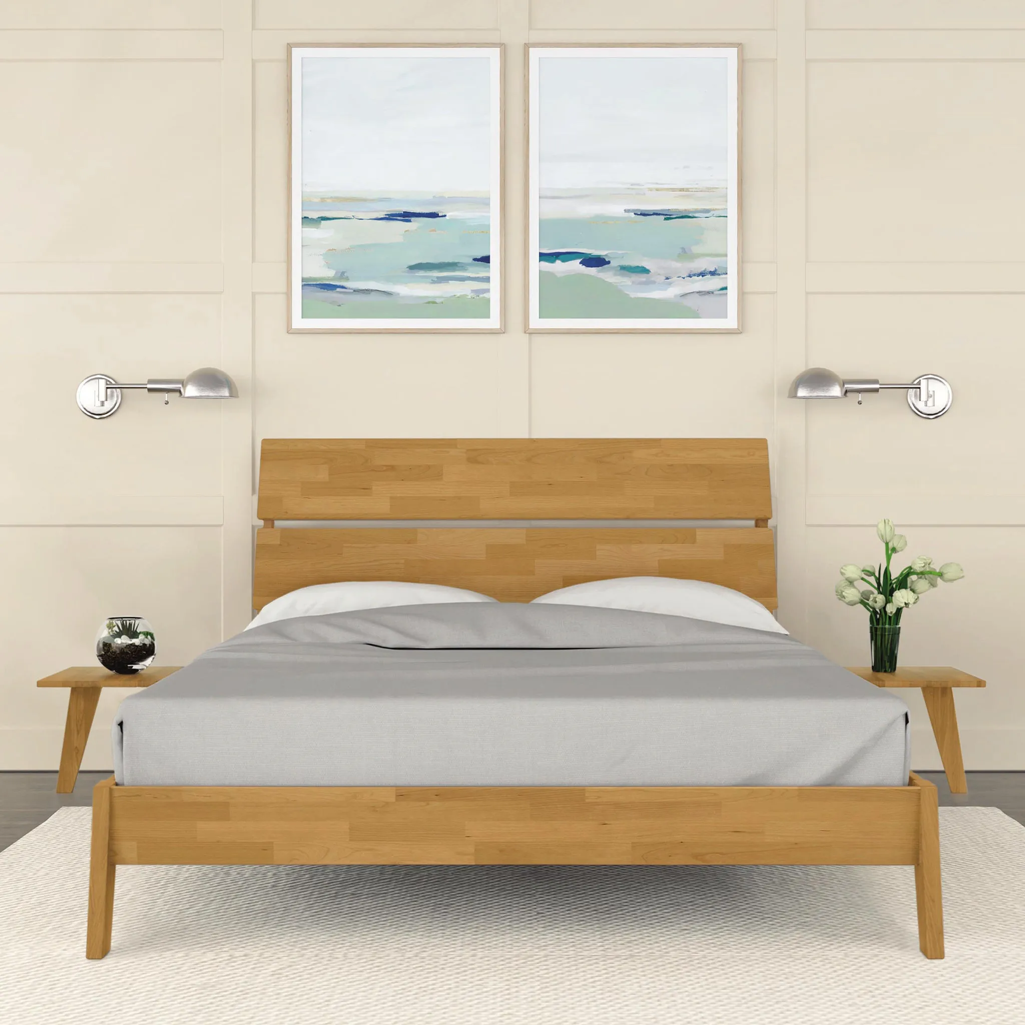 Linn Cherry Platform Bed