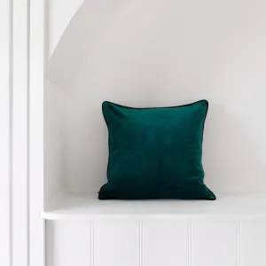 Luxury Velvet Cushion Cover - Bottle Green | Elegant