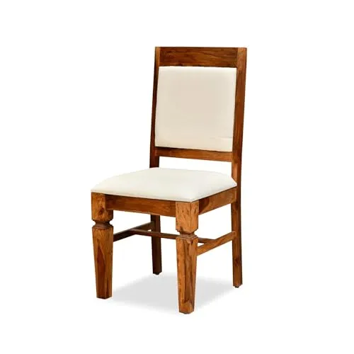 MAHIMART & HANDICRAFTS Solid Sheesham Wood 4 Seater Dining Table with 4 Chair | Wooden 4 Seater Dining Table Set with Drawer Storage Honey Finish