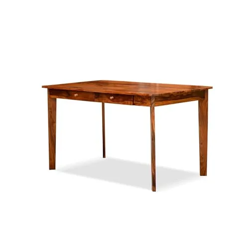 MAHIMART & HANDICRAFTS Solid Sheesham Wood 4 Seater Dining Table with 4 Chair | Wooden 4 Seater Dining Table Set with Drawer Storage Honey Finish
