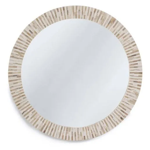Multitone Bone Round 32" Mirror
