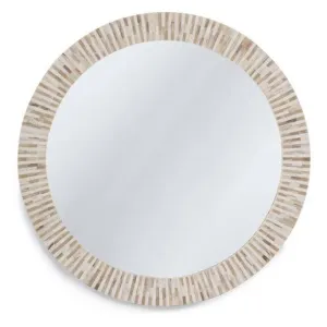 Multitone Bone Round 32" Mirror