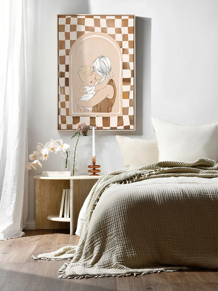 Natural linen Oversize Linen Cushion - 60x60cm