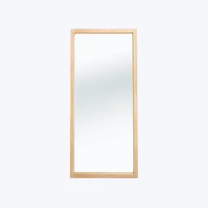 Oak Light Frame Floor Mirror