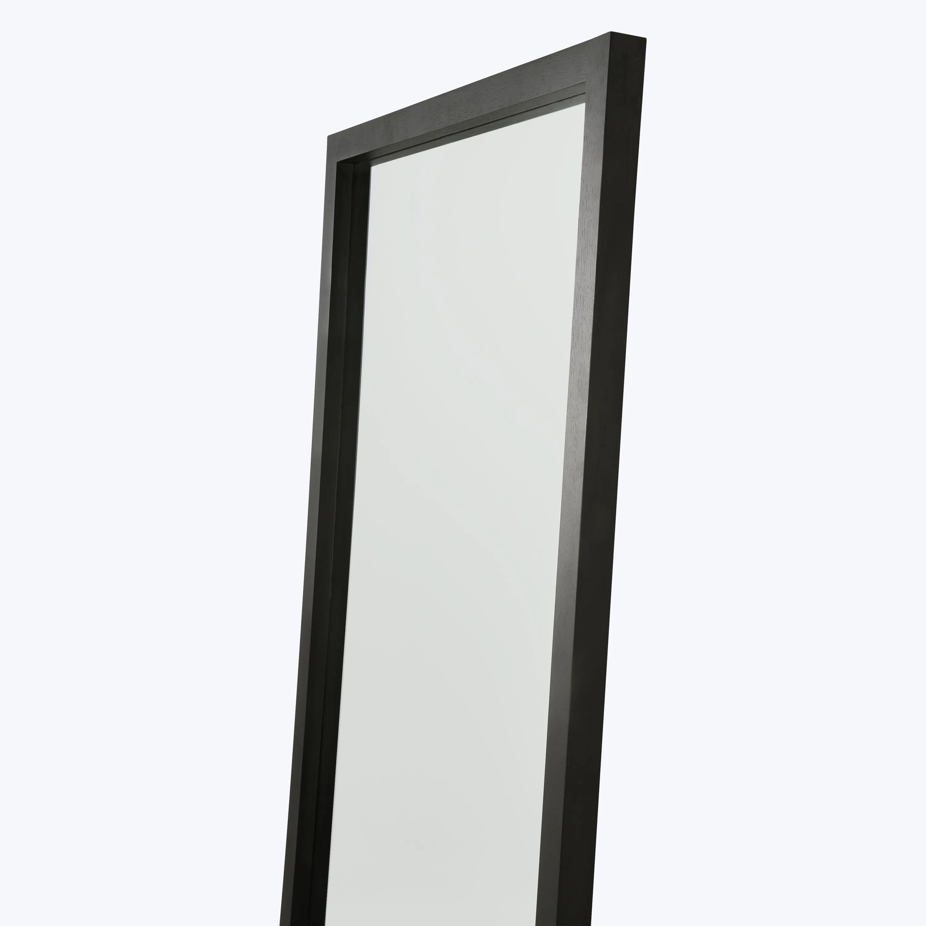 Oak Light Frame Floor Mirror