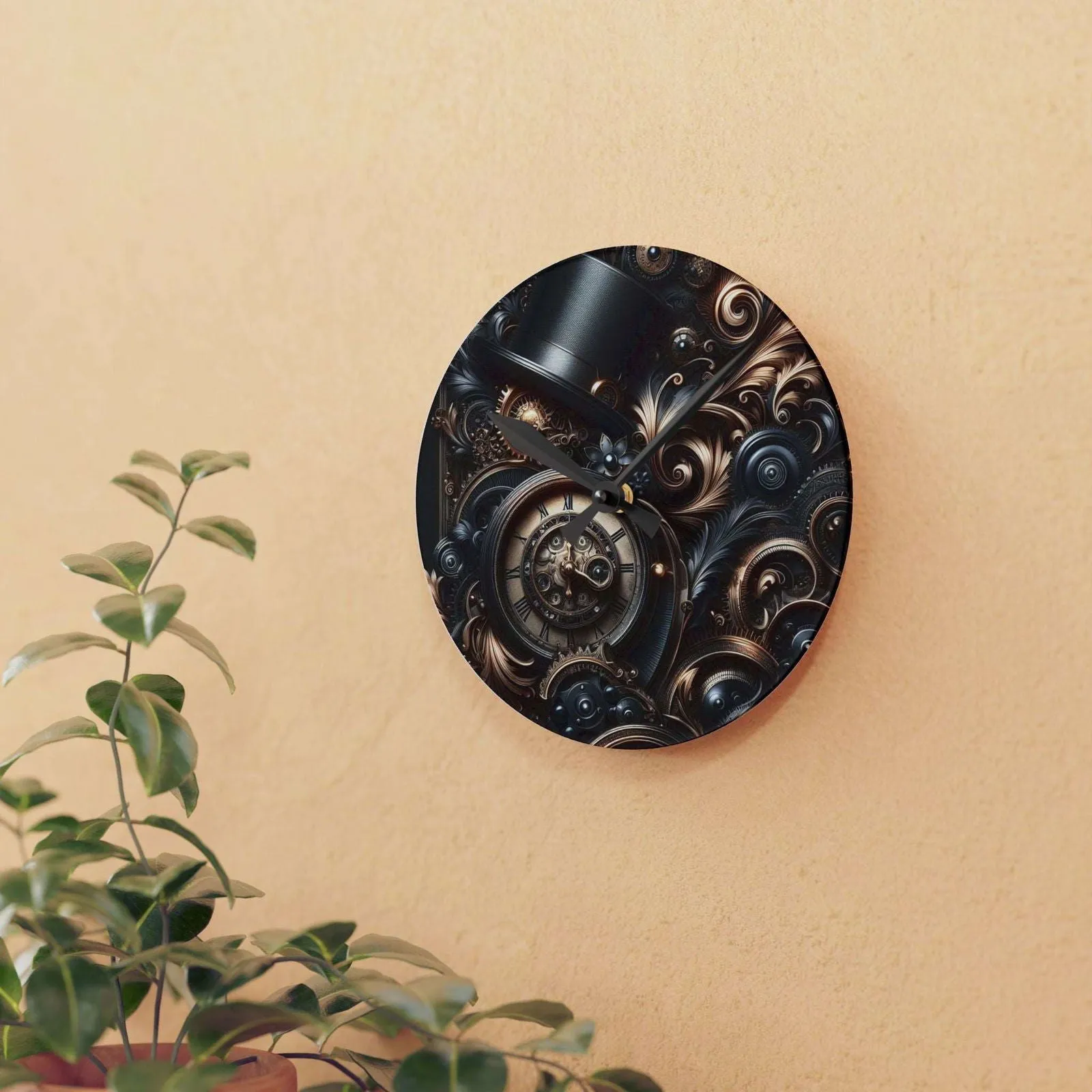 Obsidian Moment Acrylic Wall Clock