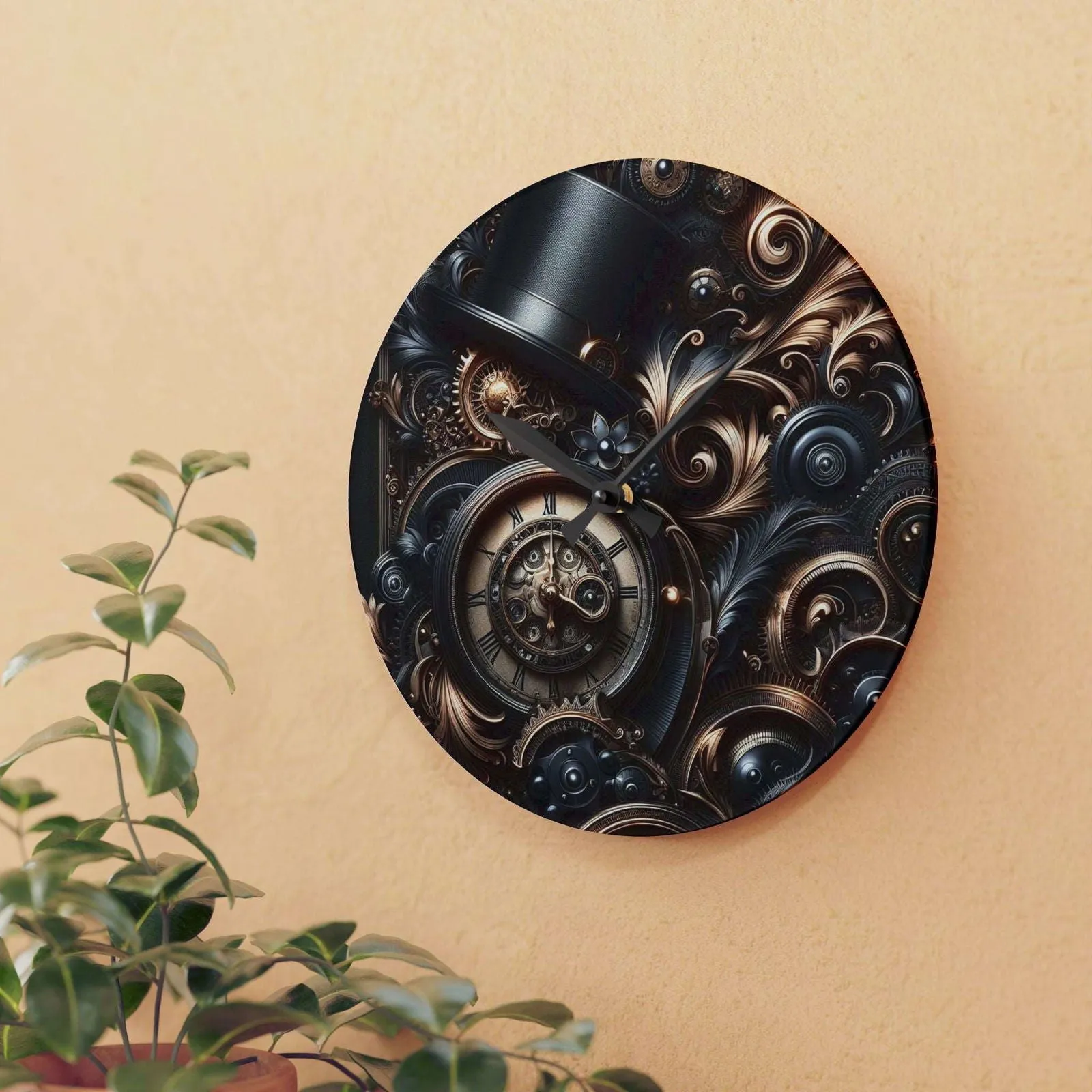 Obsidian Moment Acrylic Wall Clock