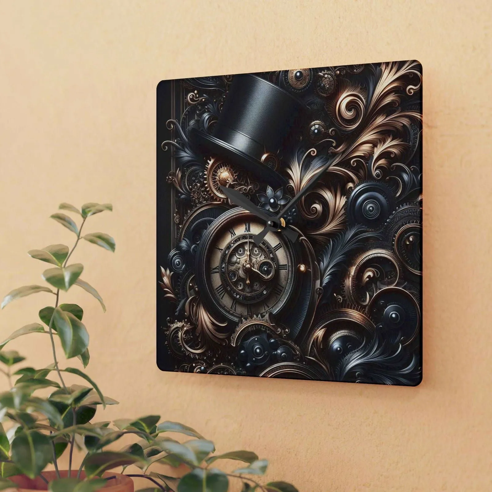 Obsidian Moment Acrylic Wall Clock