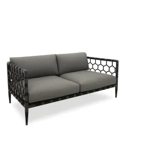 Olympia 2 Seat Sofa - Slate Fabric with Anthracite Powder Coated Frame