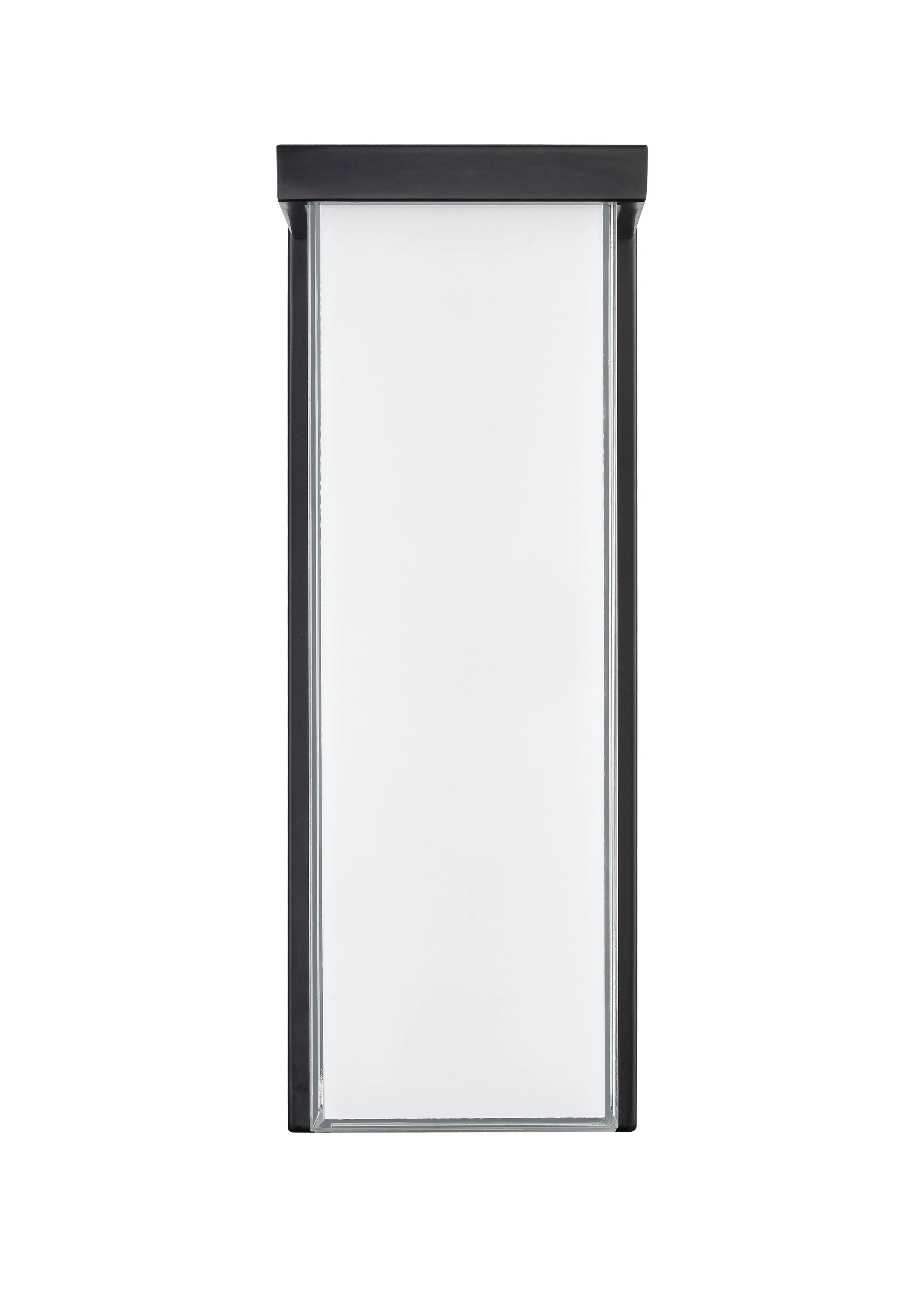 Outdoor Wall Lamp - Powder Coated Black - White Glass - 14w Integrated LED Module - 650 Lm - 4.92in. Extension