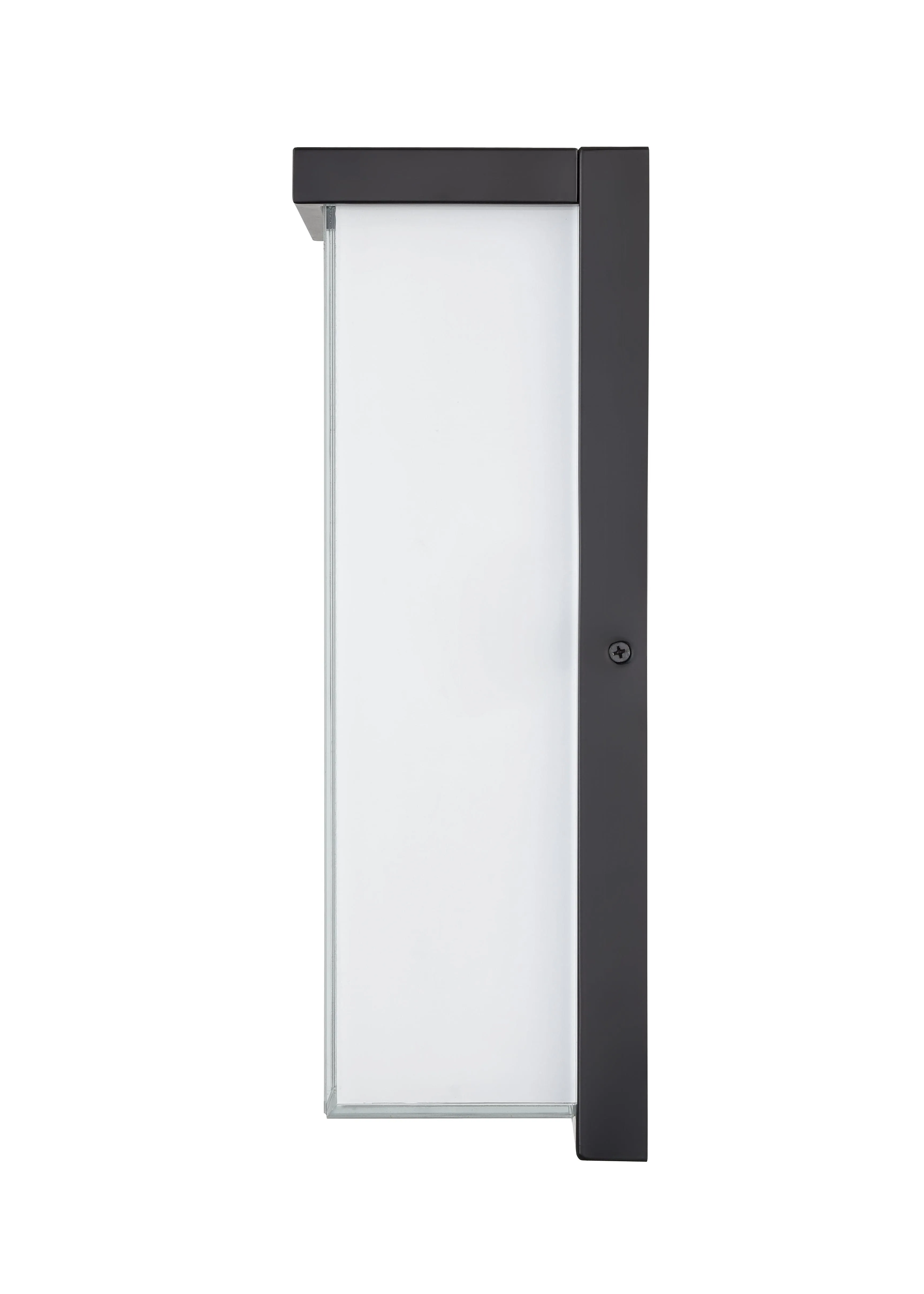 Outdoor Wall Lamp - Powder Coated Black - White Glass - 14w Integrated LED Module - 650 Lm - 4.92in. Extension