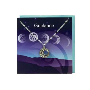 Pewter Charm Greeting Card - Moon by Maynard Johnny Jr