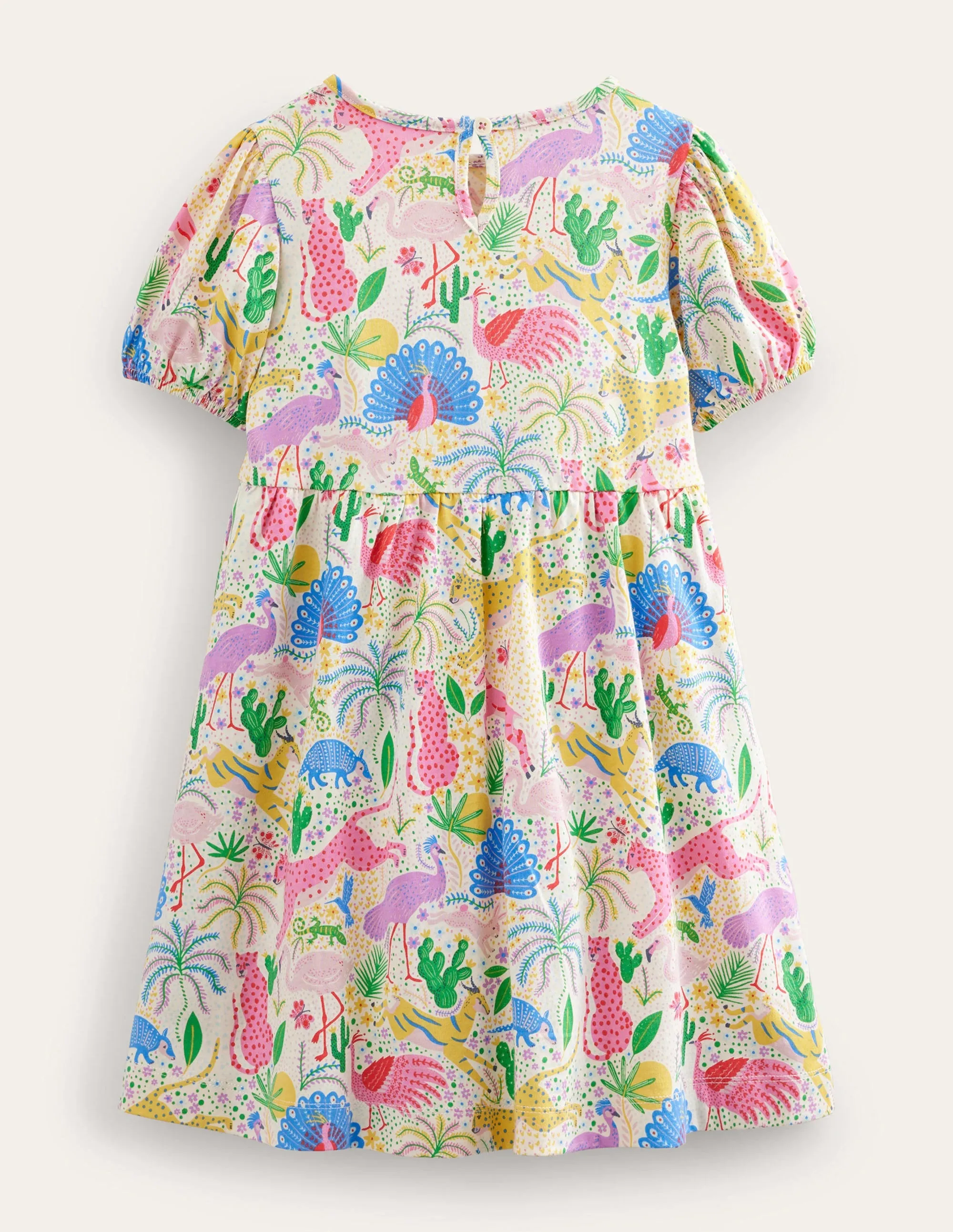 Puff Sleeve Dress-Multi Desert