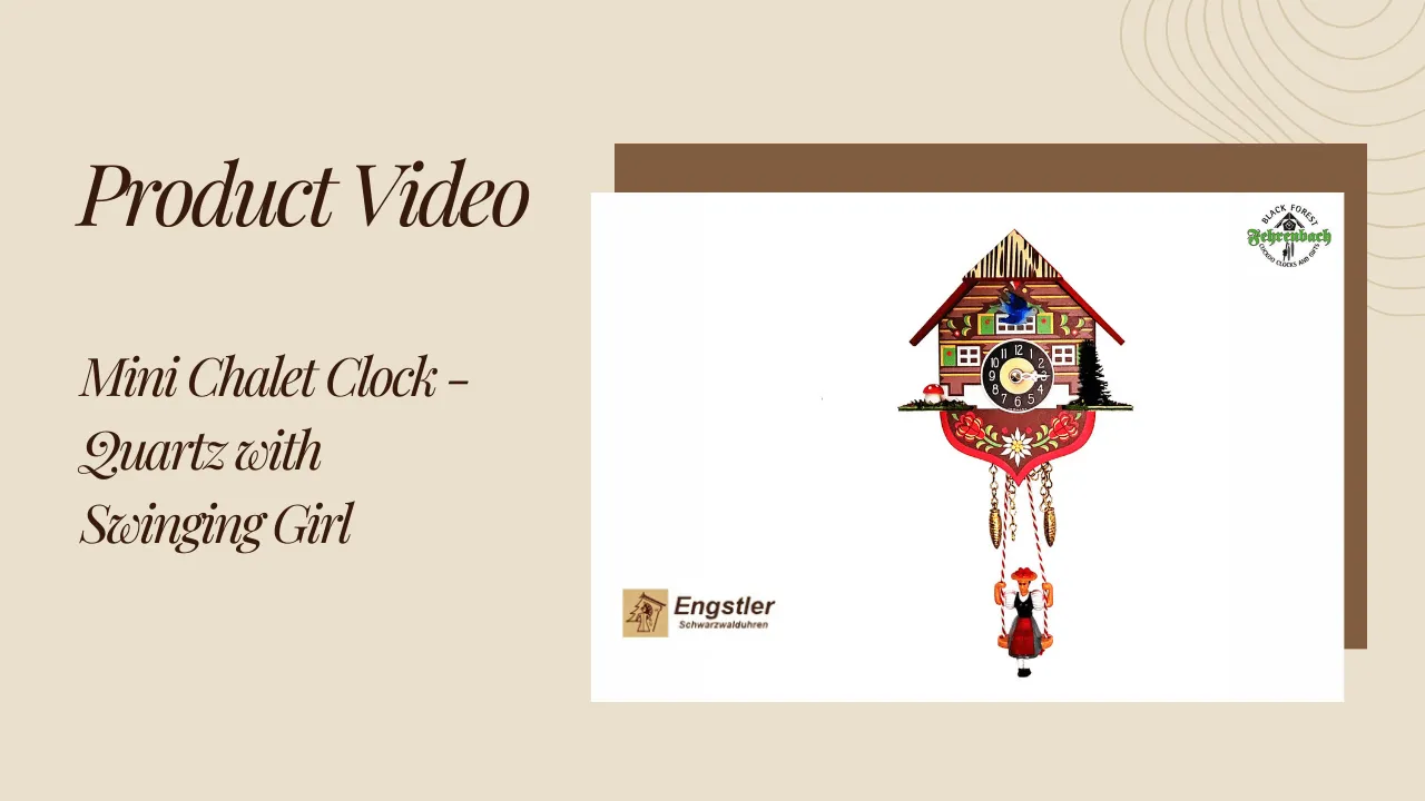 Quartz Cuckoo Clock with Swinging Girl - Engstler