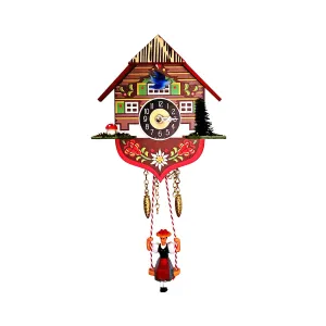 Quartz Cuckoo Clock with Swinging Girl - Engstler
