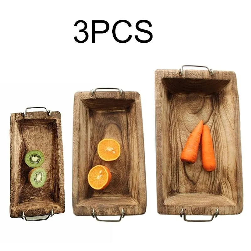 Rectangle Solid Wooden Trays