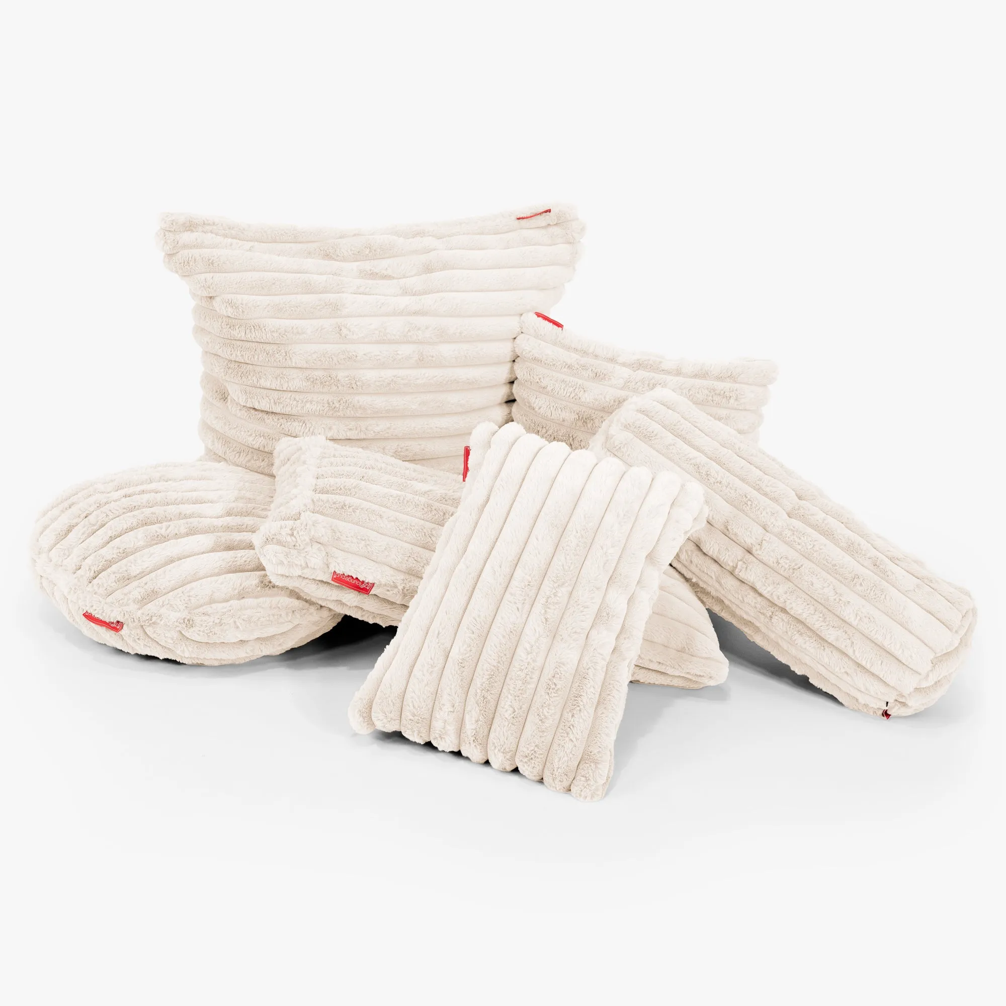 Rectangular Scatter Cushion Cover 35 x 50cm - Ultra Plush Cord Cream