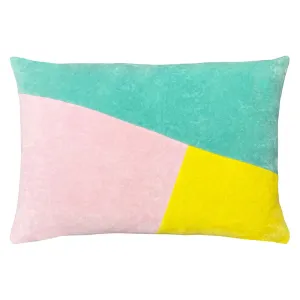 Rectangular Scatter Cushion Cover 40 x 60cm - Colourblock Velvet Pastel