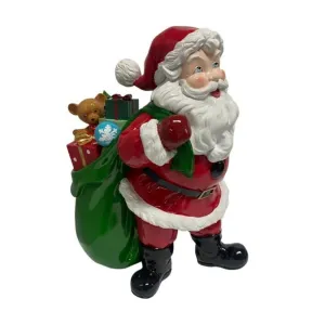 Regency International 15.5" Resin Santa with Gift Bag