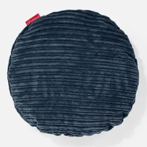 Round Scatter Cushion Cover 50cm - Cord Navy Blue