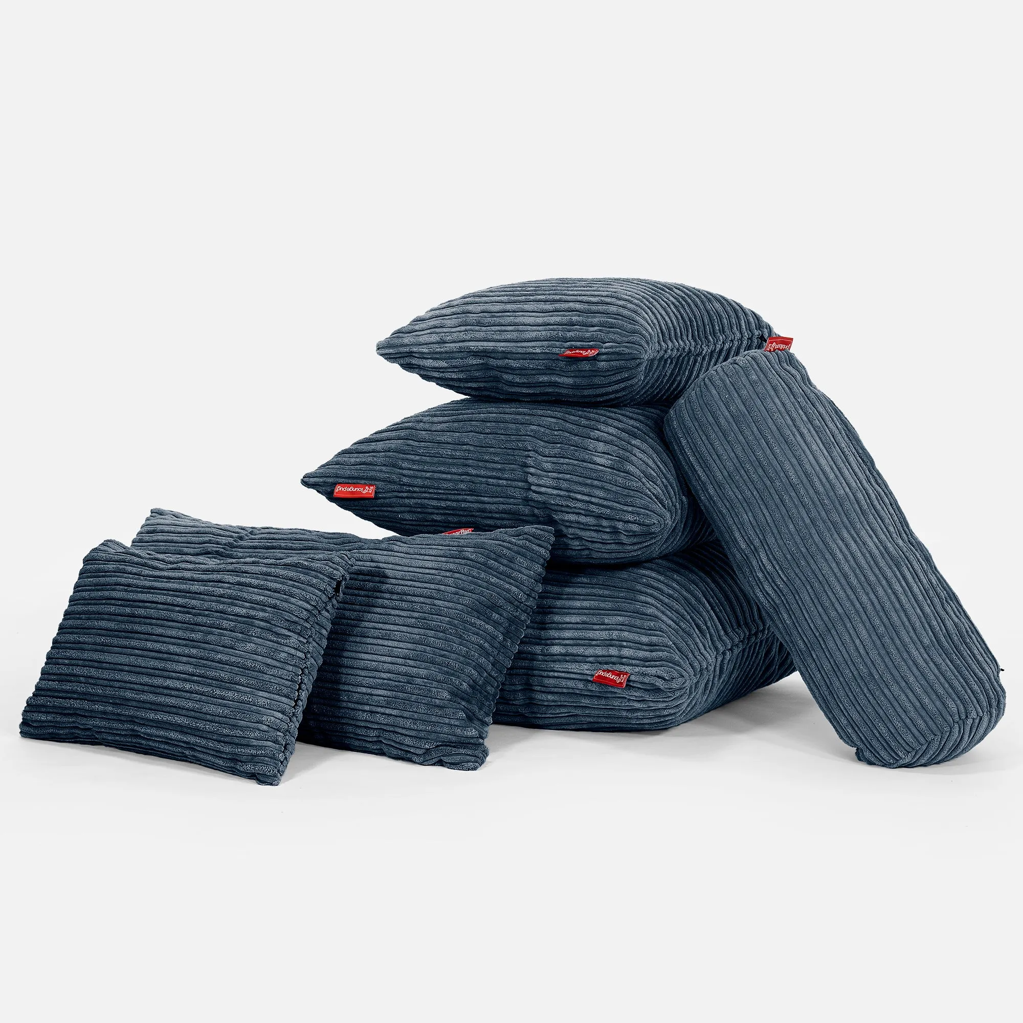 Round Scatter Cushion Cover 50cm - Cord Navy Blue
