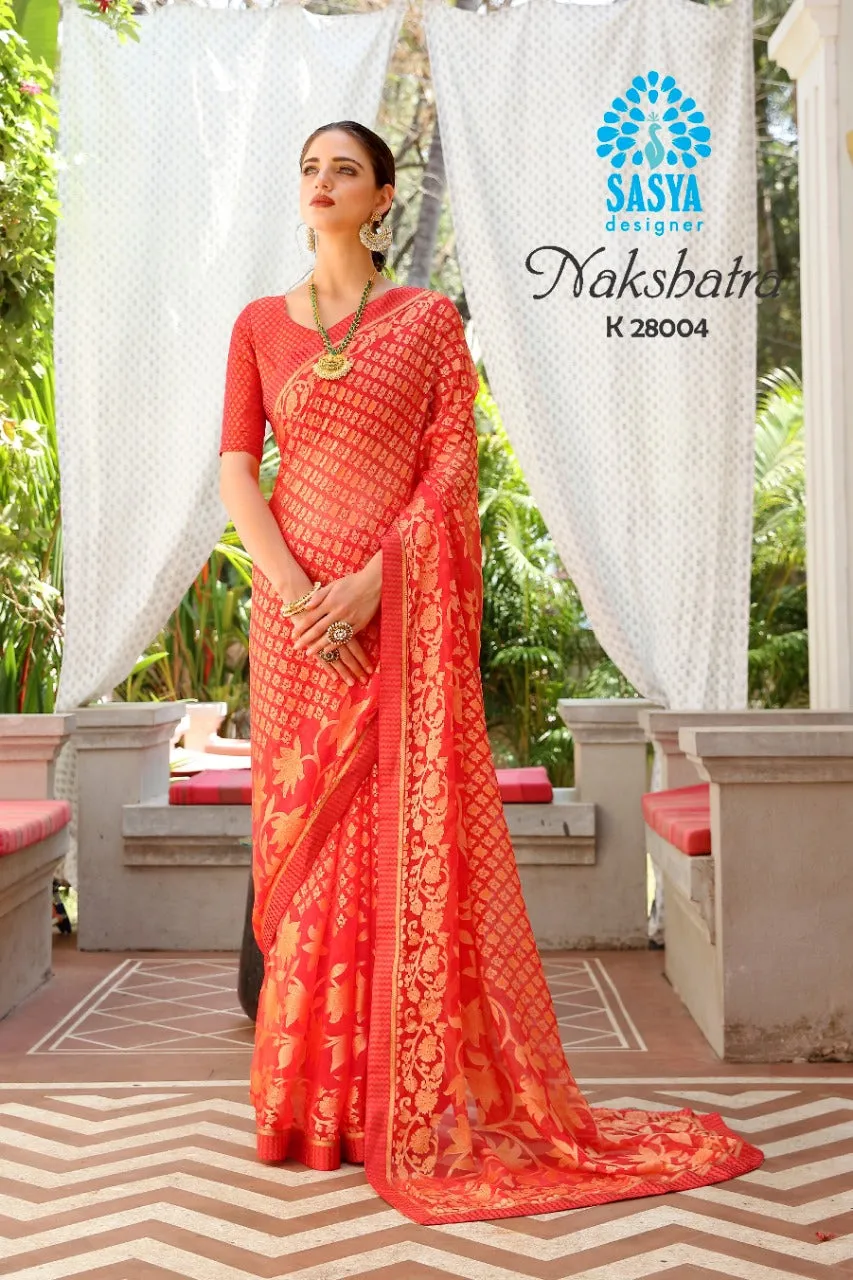 Sasya Designer Nakshtra Velvet Brasso Fancy Designer Saree