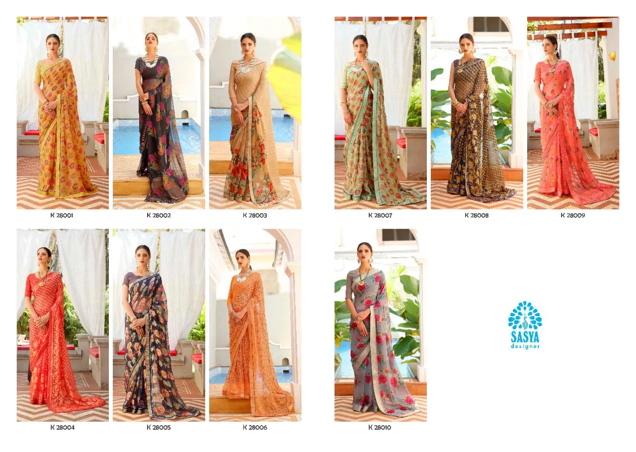 Sasya Designer Nakshtra Velvet Brasso Fancy Designer Saree