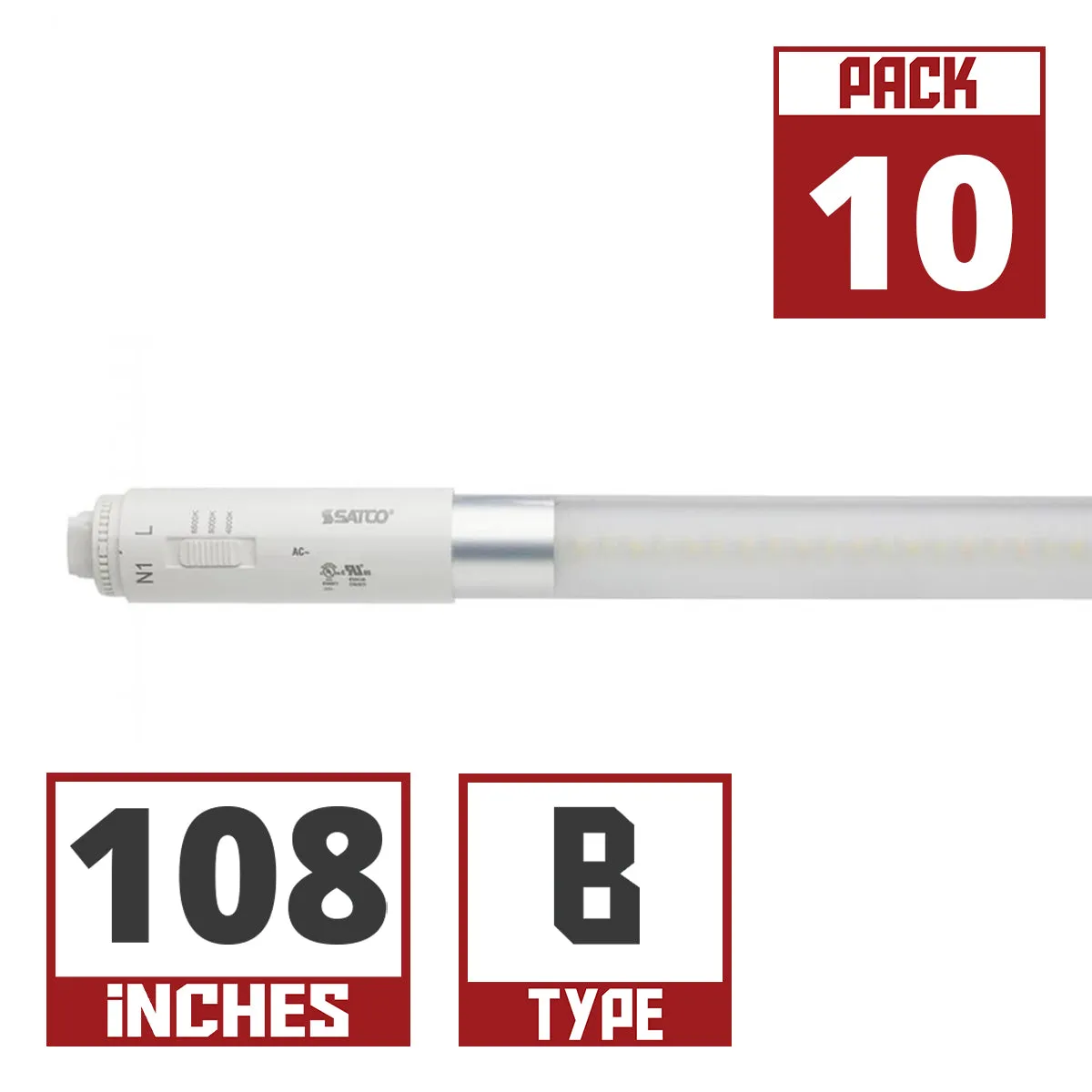 Satco LED T8 Sign Lamps CCT Selectable