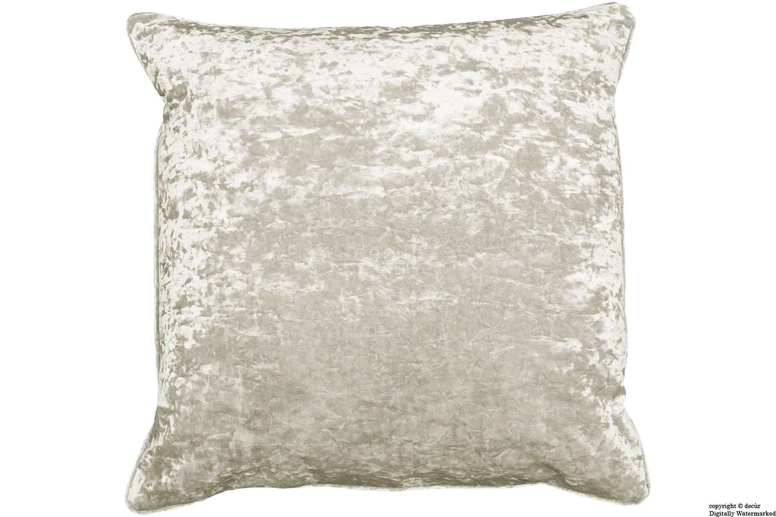 Serenity Crushed Velvet Cushion - Oyster