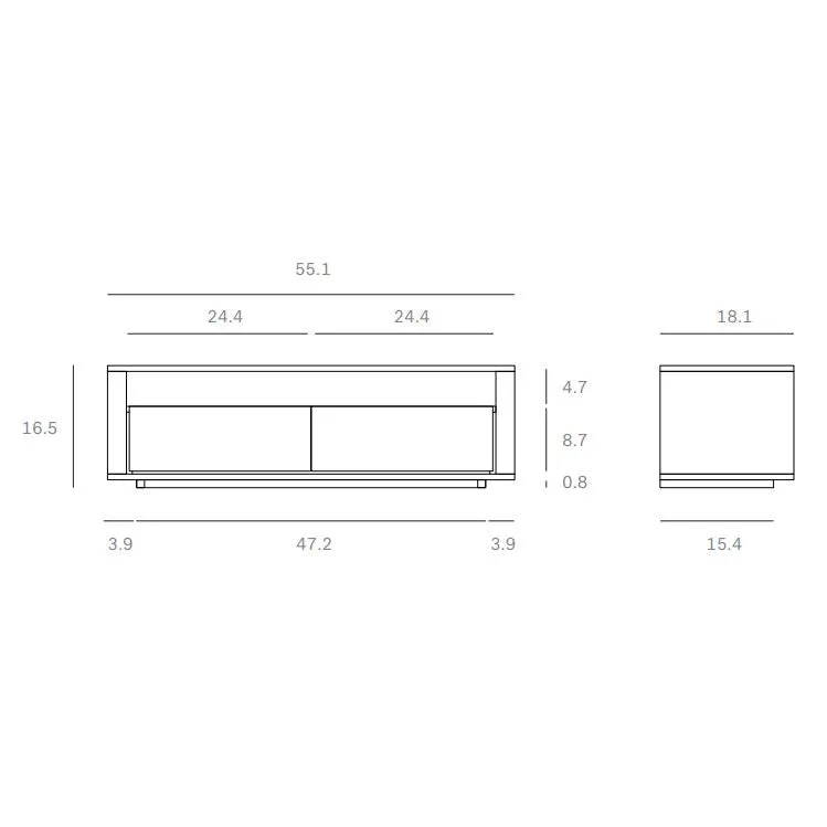Shadow 2-Drawer Media Console