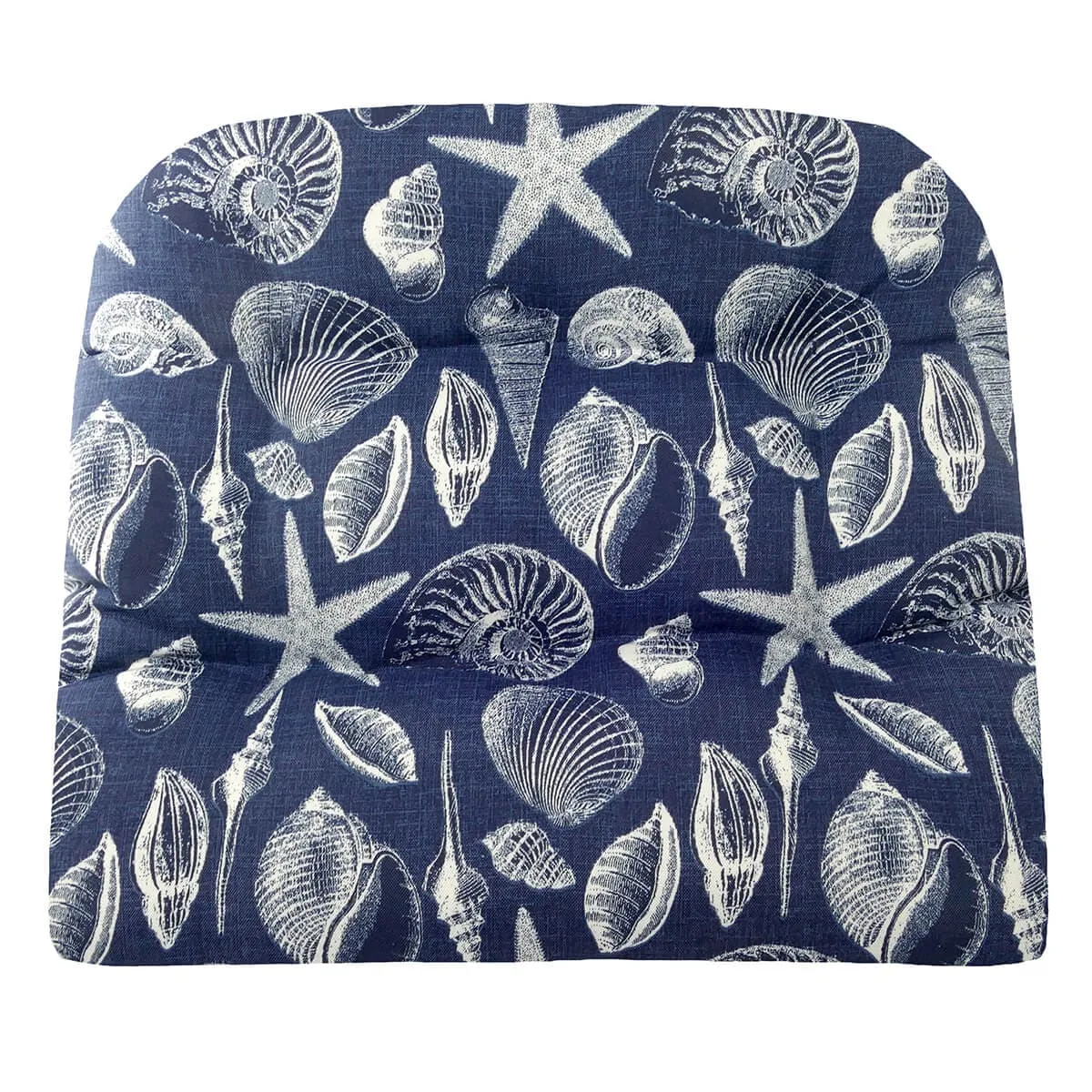 Shoreline Navy Patio Chair Cushions - Wicker Chair Cushions - Adirondack Chair Cushions