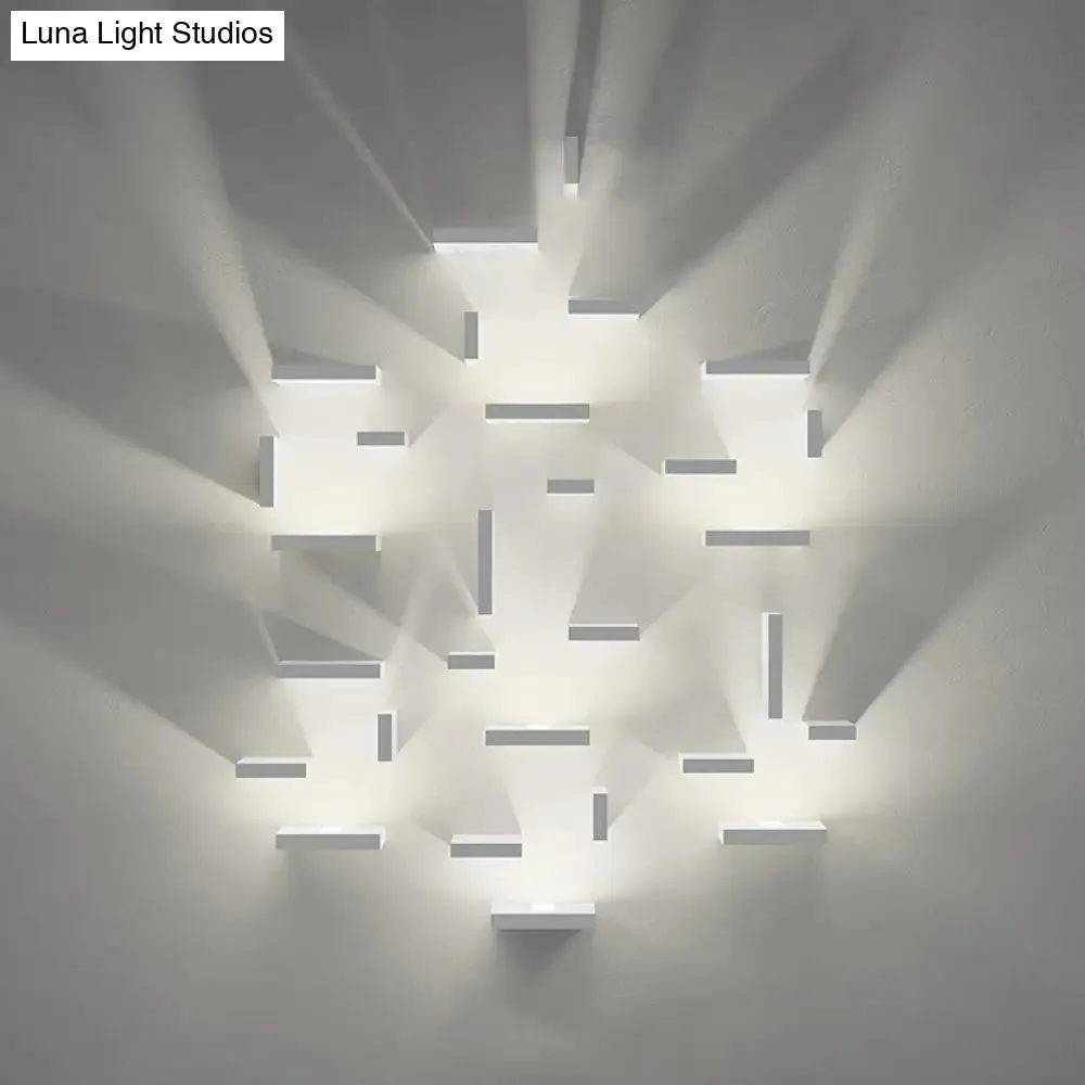 Sleek White Wall Washer Light: Simplistic Metallic Sconce for Stairway Illumination